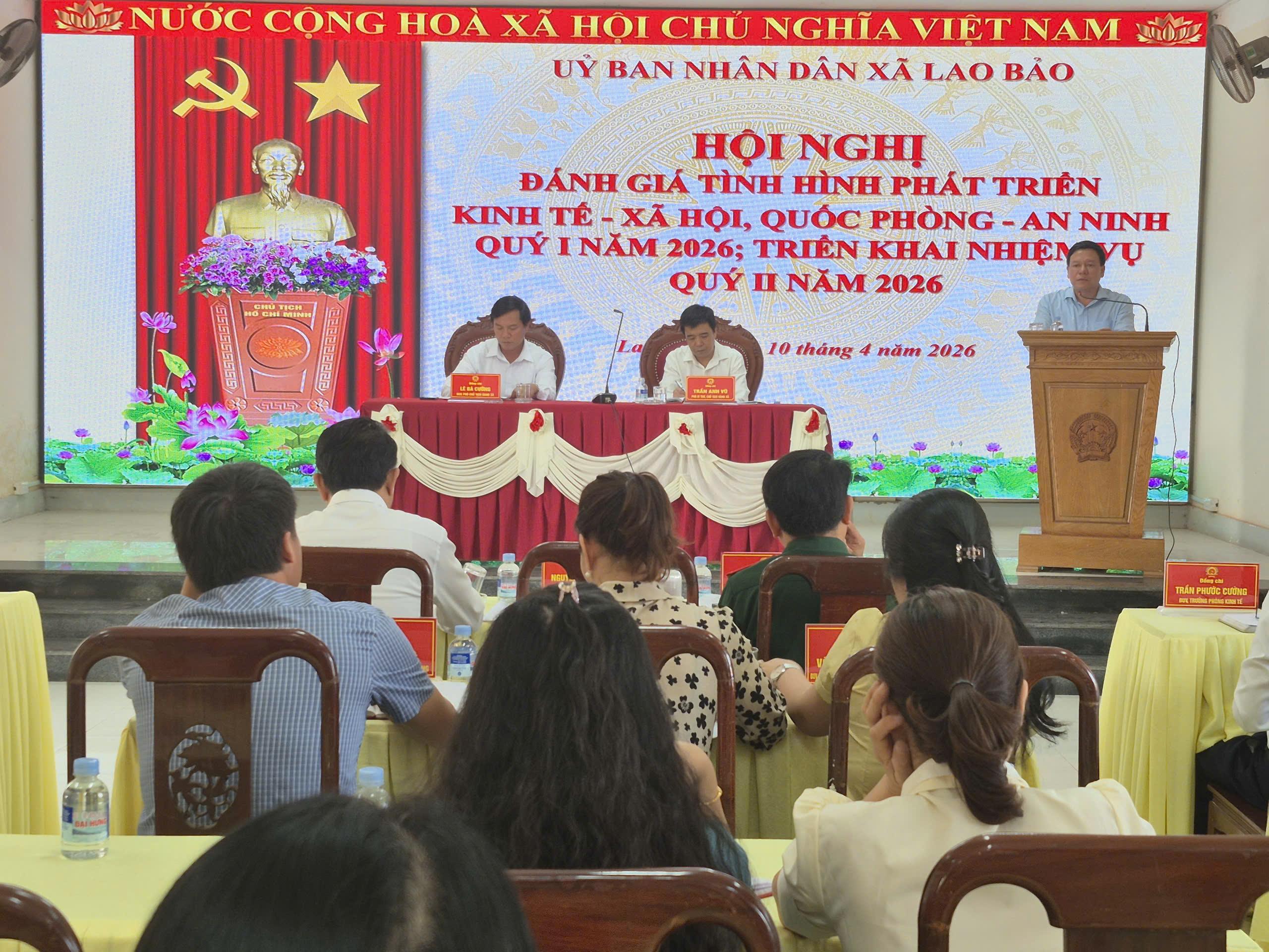 Hội nghị đánh giá tình hình kinh tế - xã hội quý I năm 2026, triển khai nhiệm vụ tháng 4 và quý...