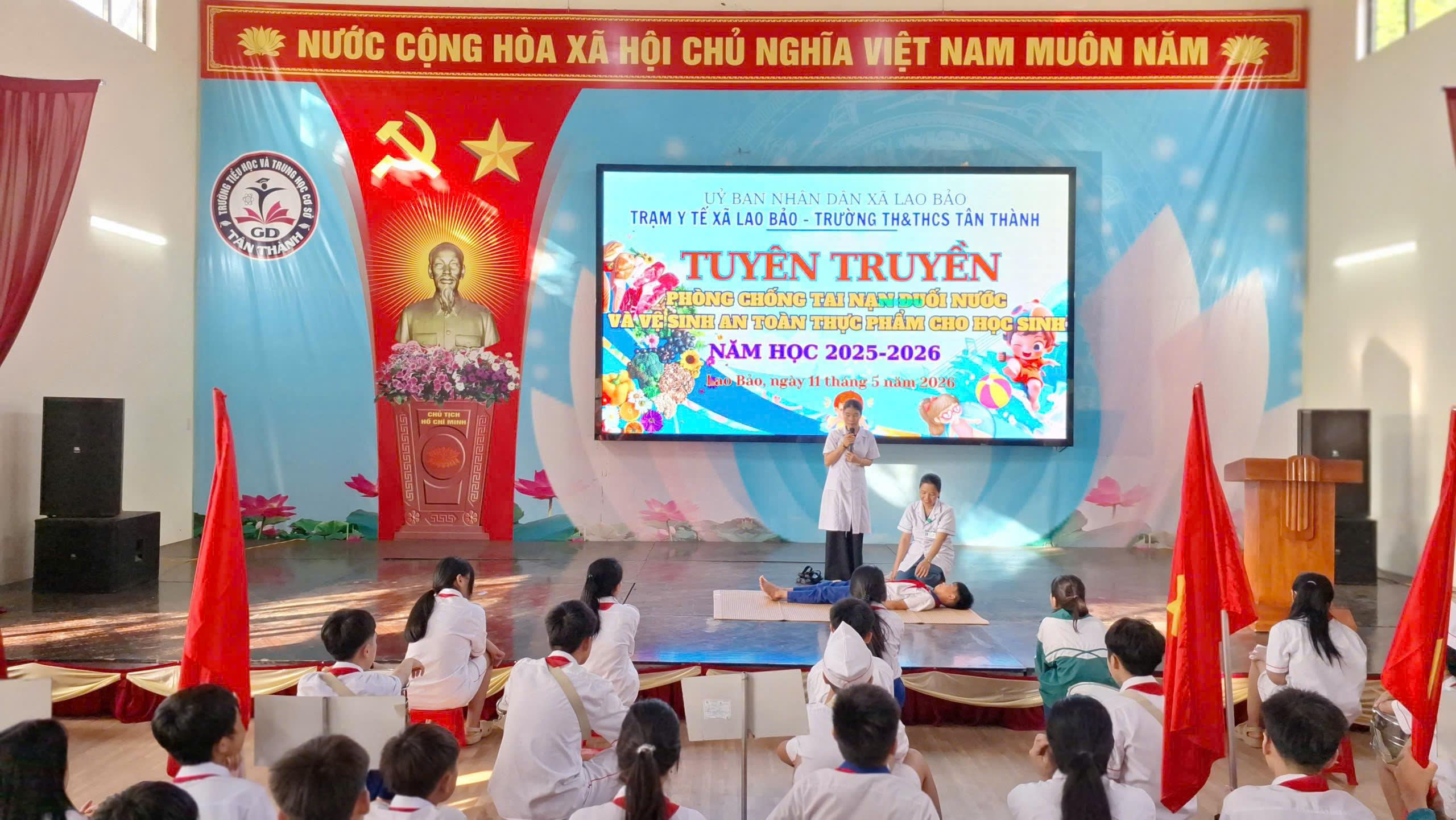 Tuyên truyền phòng chống tai nạn đuối nước và an toàn vệ sinh thực phẩm cho học sinh